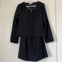 黒ツイードジャケット＆スカートセット