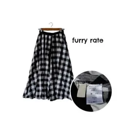 furry rate/ファーリーレート ギンガムバイアススカート ブラックのサムネイル