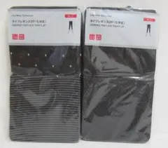 ユニクロ クロップド フットレス タイツ 2P×2セット　M/L　新品