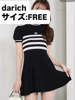 Darich 半袖ニットワンピース 黒