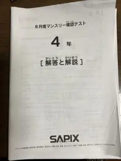 2026年最新】sapix 6年 4月マンスリーの人気アイテム - メルカリ