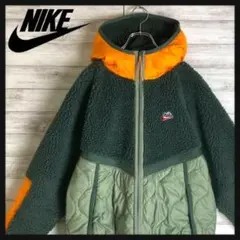 【完売品】ナイキマルチカラー ボアジャケット パーカー キルティング L