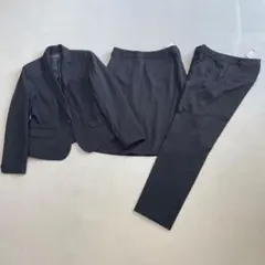 新品タグ付＆大きめ RAKU LUCK 洗える スーツ 3点セット