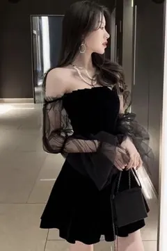 ドレス 黒 韓国