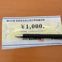 ビックカメラ　株主優待券　9000分
