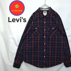 【美品】Levis　チェックシャツ　コットンシャツ リーバイス