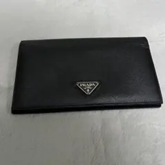 PRADA プラダ　長財布　三角ロゴ　ブラック　サフィアーノレザー