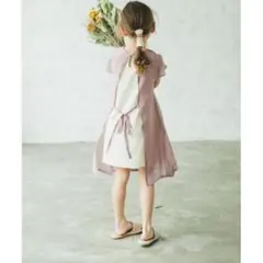 ペアマノン★バックスリット ワンピース 100cm 子供服 トップス 女の子