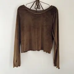 ブラウン 長袖 トップス Mサイズ