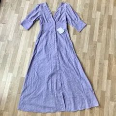 who's who Chico　5分袖コットンエンパイアワンピース 新品 タグ付