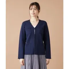 レリアン　トリムノーカラージャケット
