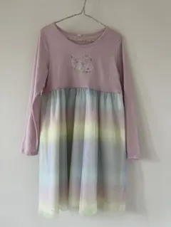 ユニコーン長袖ワンピース130cm
