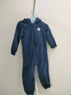 ONE CUTE LITTLE CUB フリースロンパース 80cm ネイビー