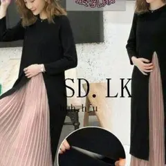 授乳服 マタニティワンピース ドッキング 産前産後 妊婦服 M&gt%