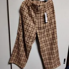 INHERIT　インヘリット　チェック柄　ウールパンツ　バギーパンツ