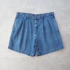 90s Dockers デニムスラックス ハーフパンツ ツータック 希少 レアのサムネイル