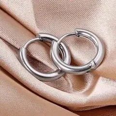 フープ ピアス リング シルバー 両耳 ユニセックス 10ｍｍ