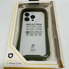 新品未使用✨iPhone15PRO iFace カーキ×クリア スマホケース