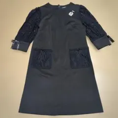 スーパービューティー　黒いレースワンピース　40