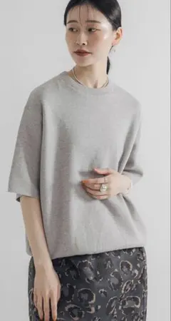 新品タグ付き⭐︎アーバンリサーチ⭐︎ コットンカシミヤハーフスリーブニット