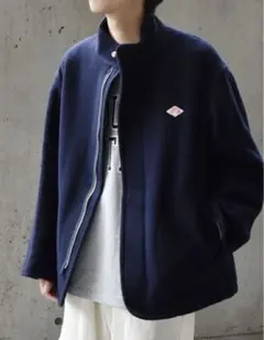 美品 タグ有 DANTON ウールライトパイル スタンドカラージャケット