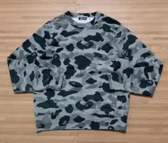 APE BAPE グレー カモ スウェット トレーナー M kaws シャークのサムネイル