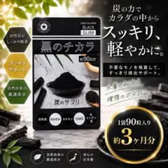 【1袋/3ヶ月分】活性炭サプリ 黒のチカラ クレンズ サプリ ダイエット 炭のサムネイル