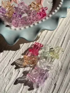 クマ型カラフルビーズ　カラーランダム