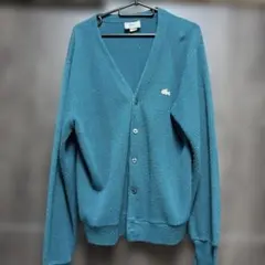 70〜80's IZOD LACOSTE カーディガン Mサイズ 青