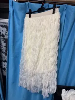 Deux Amour ホワイト タイトスカート フリーサイズ