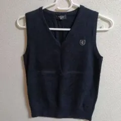 COMME CA ISM ネイビー Vネックベスト 130A