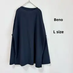 Beno カットジョーゼット ビッグシルエット ワイドセミハイネック ロンT Lのサムネイル