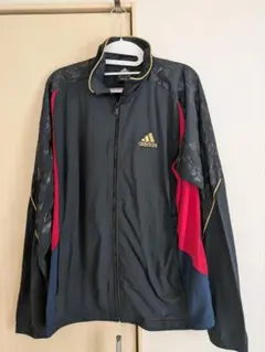 adidas スポーツジャケット メンズ　黒/赤 サイズO