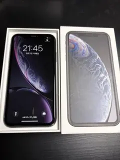iPhone XR 128GB ブラック　裏面割れあり　箱あり