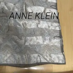 ANNE KLEIN ペイズリー　グレー スカーフ　薄手
