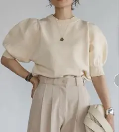 ボンジュールサガン　半袖ニット