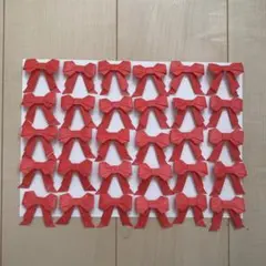リボン　折り紙　赤　ハンドメイド　ラッピング　プレゼント