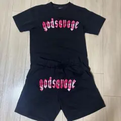 godsavage ブラック Tシャツ ショートパンツ セットアップバラ売り可能 2026年最新】GOD savage セットアップの人気アイテム - メルカリ