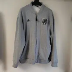 adidas グレー ジップアップジャケット Lサイズ
