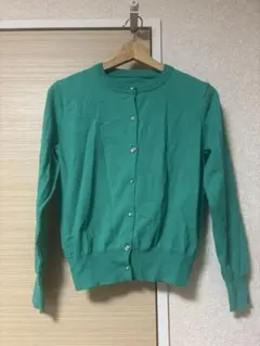 緑色長袖カーディガンのサムネイル