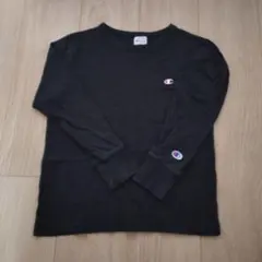 Championブラック長袖カットソー 100%コットン