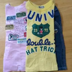 ダブルビー Tシャツとズボン３枚セット100センチ