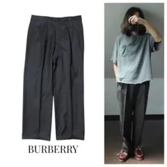 バーバリー　茶色　BURBERRY LONDON 2タック ウールスラックス