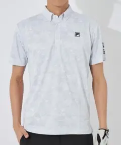 FILA 　ホワイト　カモ柄 ポロシャツ L