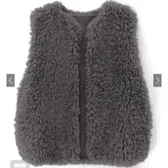 新品 未使用 タグ付き GRL ファーベスト チャコール フリーサイズ