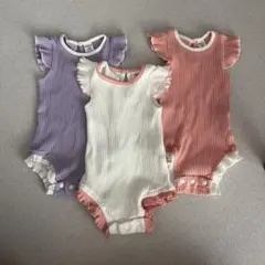 SHEINロンパース3点セット 6-9M