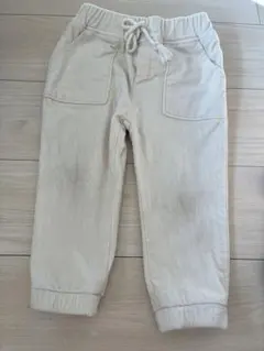 コーデュロイ長ズボン クリーム色