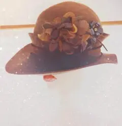 シックでレディーライクなつば広帽子*女優帽*ハンドメイド 作家もの
