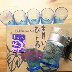 SALE！東洋ガラス　昭和レトロ　水差し　ピッチャー　タンブラー　ドリンクセット