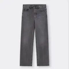 ハイライズストレートジーンズ　Lサイズ GU グレー